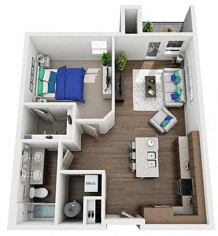 Floor plan 1B