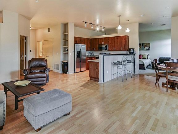 Open and airy loft-style apartment with high ceilings.