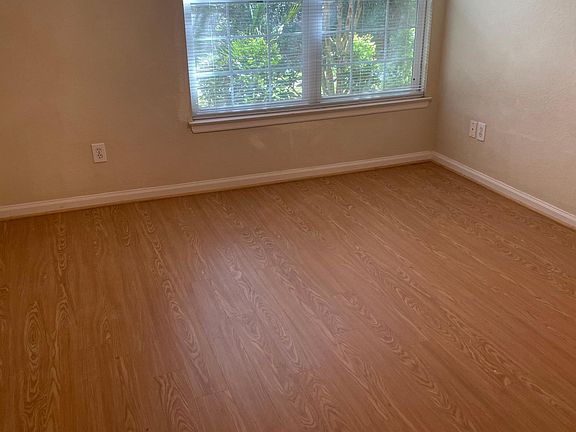 Bedroom with new flooring