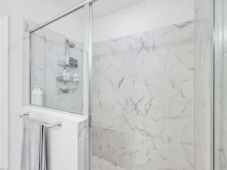Main bathroom step in shower