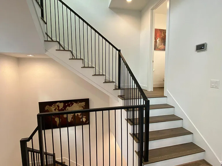 2nd floor stairs access with powder room