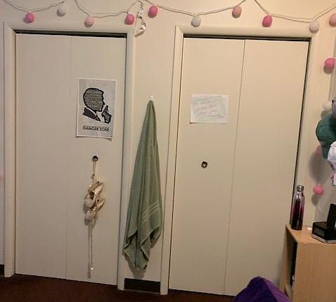 Two closets in each bedroom
