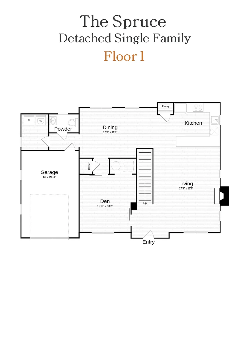 Floor plan The Spruce Detached Single Family