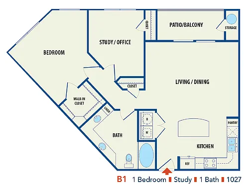 Floor plan B1E