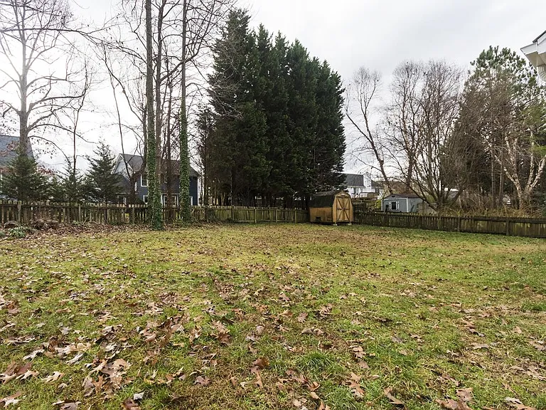 Fenced back yard
