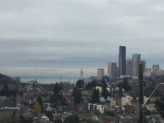 Living Room Downtown Seattle View