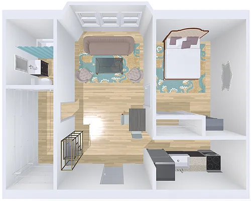 Floor plan 1bd/1b 1