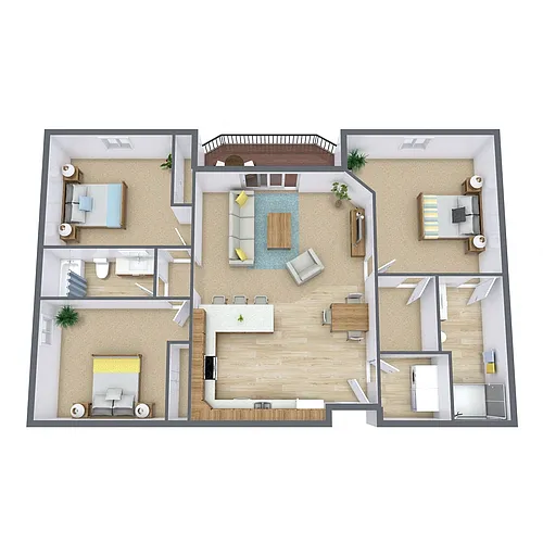 Floor plan Three Bedroom 3175A