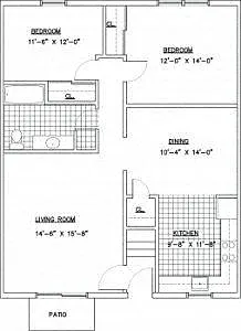 Floor plan 2 Bed 1 Bath