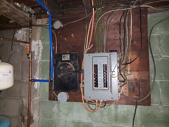 Updated electrical panel basement