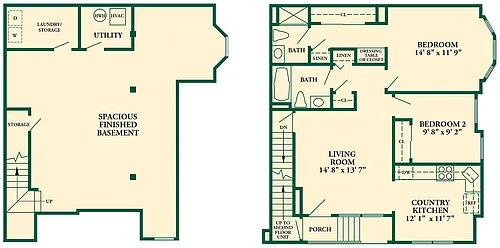 Floor plan The Cambridge II (w/finished basement)