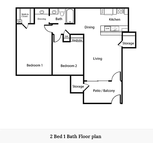 Floor plan 2 X 1