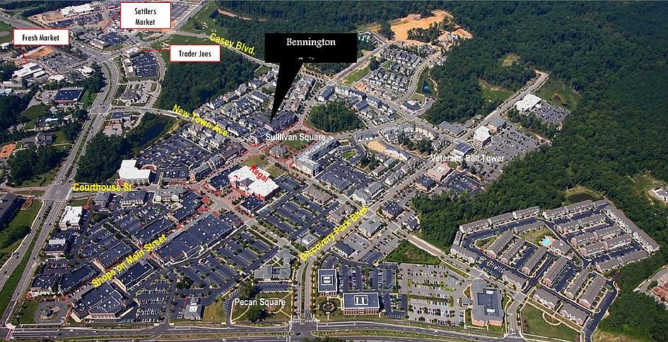 Aerial view of New Town