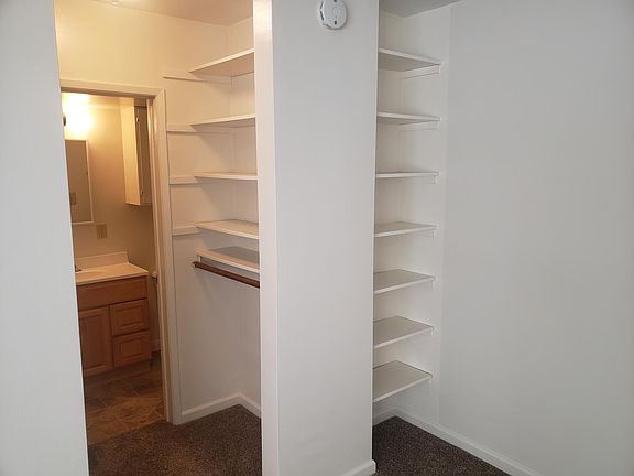 Built-in shelving storage