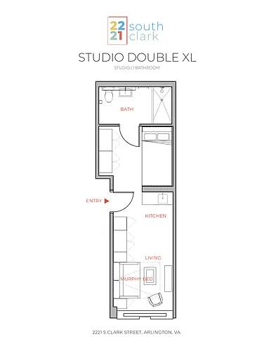 Floor plan 1 Bed 1 Bath - 393 sqft