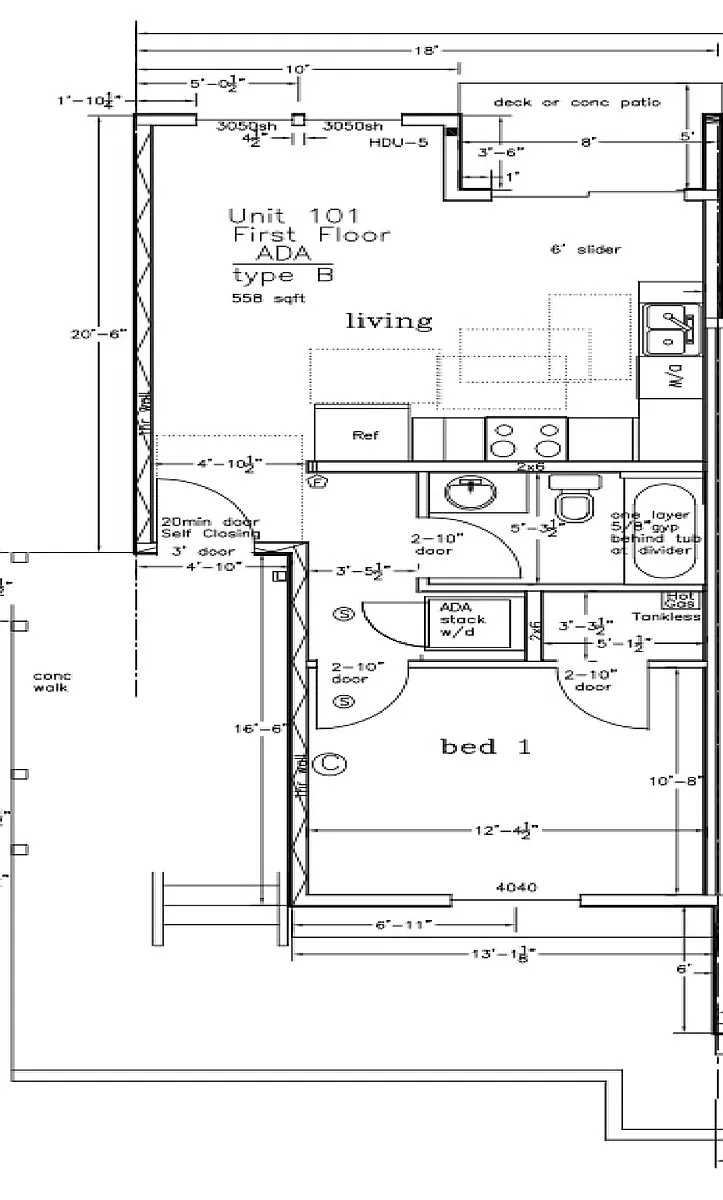 Floor plan 1 Bedroom