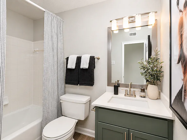Modern apartment bathrooms with clean, stylish finishes.