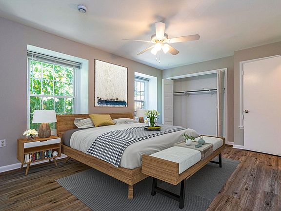 Virtually staged Master Bedroom