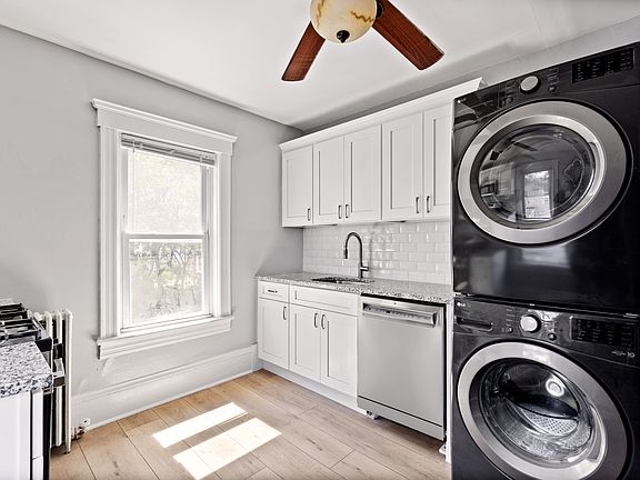 Completely renovated kitchen with new cabinets, granite countertops, brand new appliances and refreshed floors.