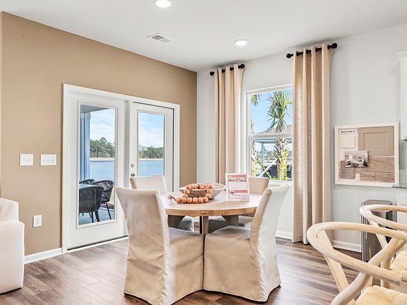 The breakfast cafe leads to the patio for alfresco dining.