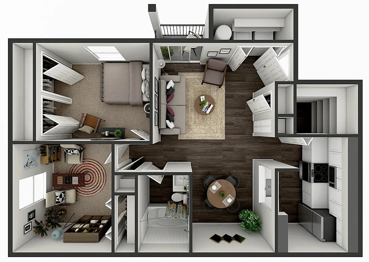 Floor plan 2 Bed 1 Bath
