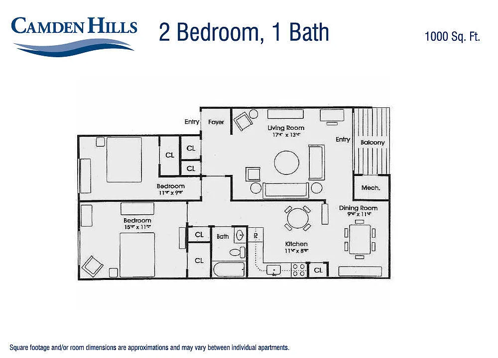 Floor plan 2 Bedroom