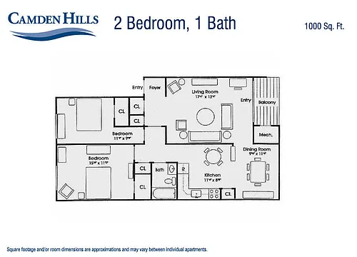 Floor plan 2 Bedroom