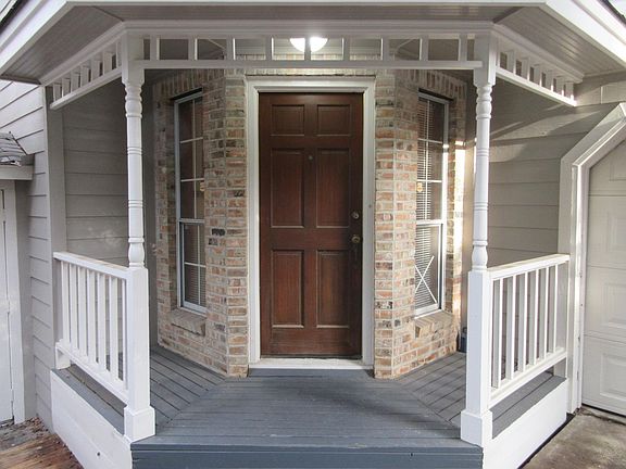Pleasant covered front porch.
