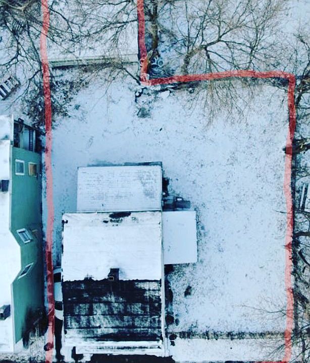 Sky view of the double lot 