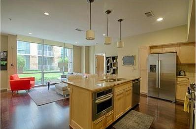 Kitchen / Living w/Courtyard View