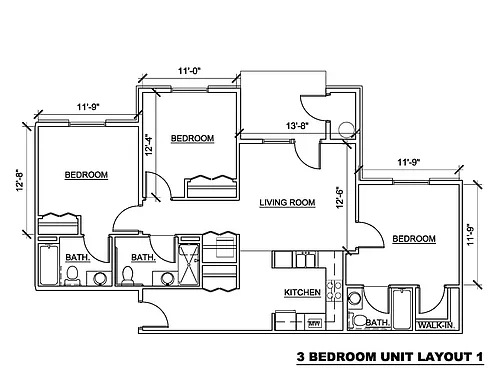 Floor plan 3 Bedroom