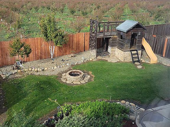 Fire pit and club house