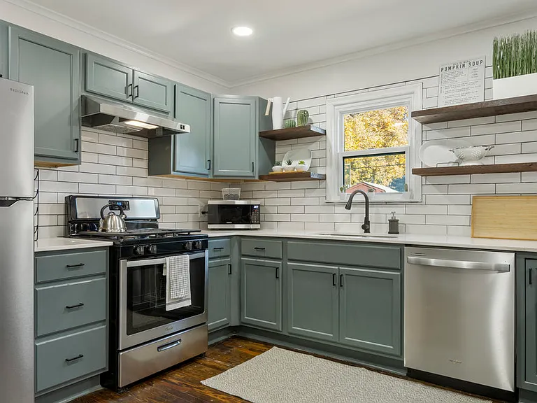 Large open kitchen with plenty of storage