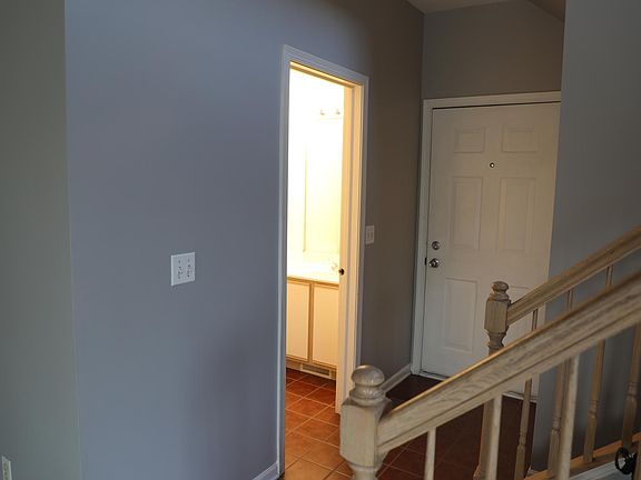 Front entrance and powder room