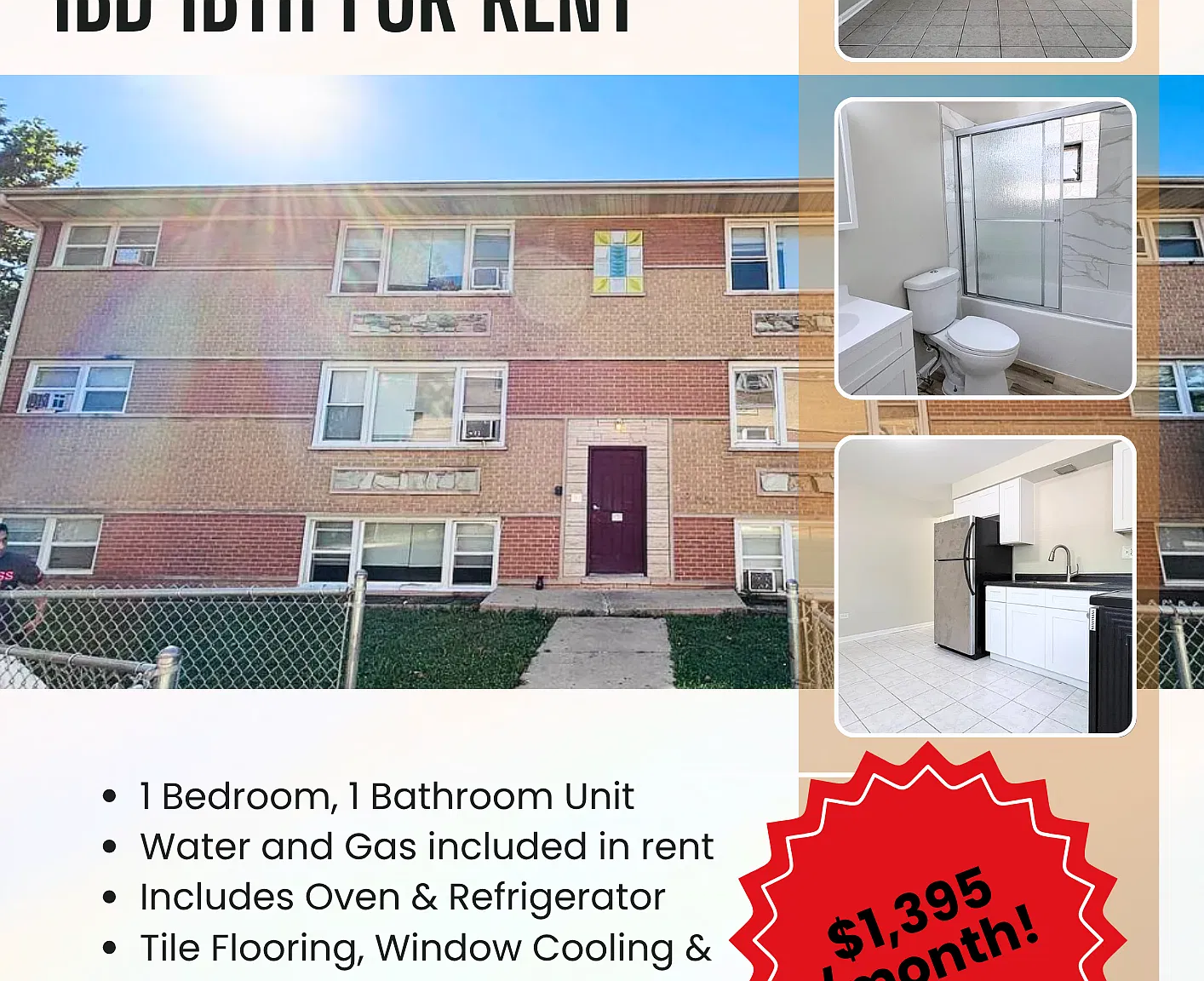 1 bed, 950 sqft, $1,395 — Photo 1