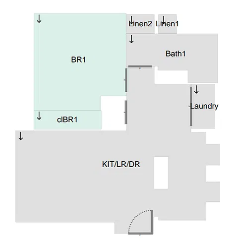 Floor plan One Bedroom