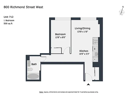 Floor plan 1 Bedroom - unit 912