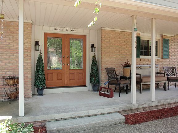 Beautiful Double Doors on the Covered Front Porch...
