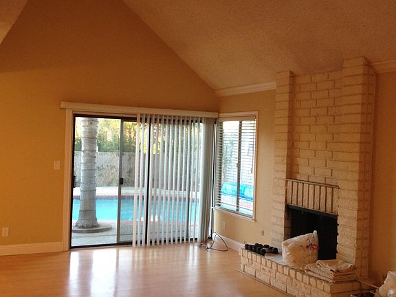 Family room with gas fireplace