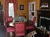 dining room with glass rfench doors leading to the den
