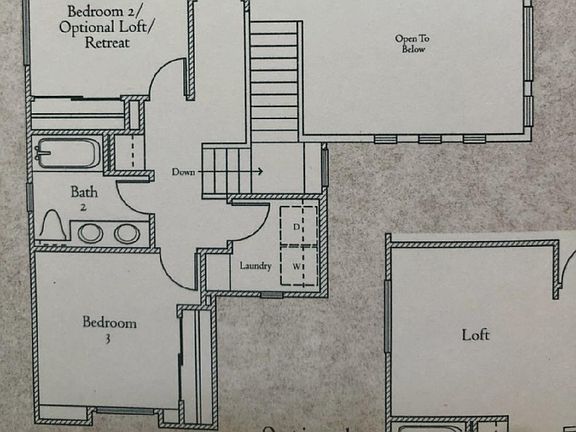 Floor plan upstairs (flipped)