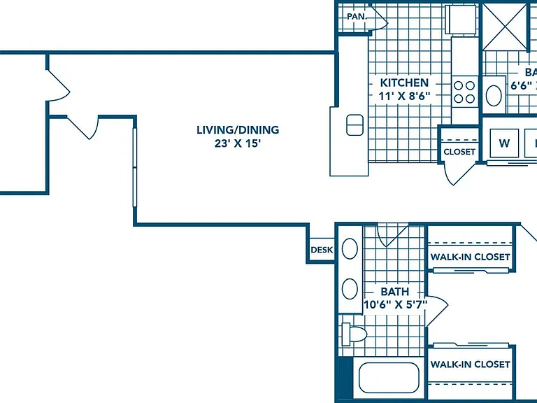 2 Bedroom | 2 Bath | 911 SF | Attached Garage Available 2 Bedroom | 2 Bath | 911 SF | Attached Garage Available