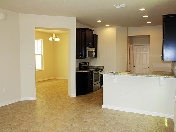 kitchen, living and dining room