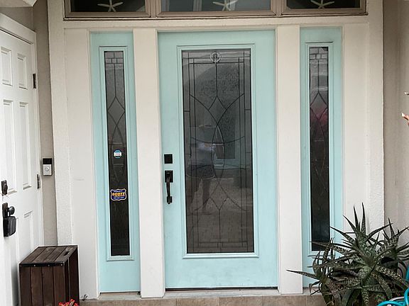 Outdoor storage unit to left