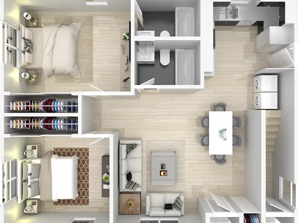 2Bd-2Ba Fourplex Plan, The Palmeras Estates