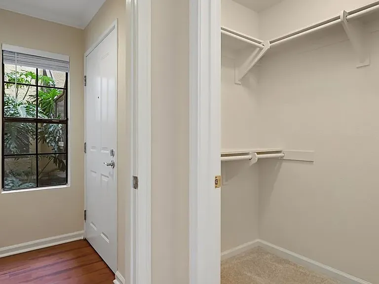 Large walk-in closet for second bedroom.