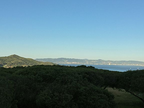 View from the living room, dining room and kitchen