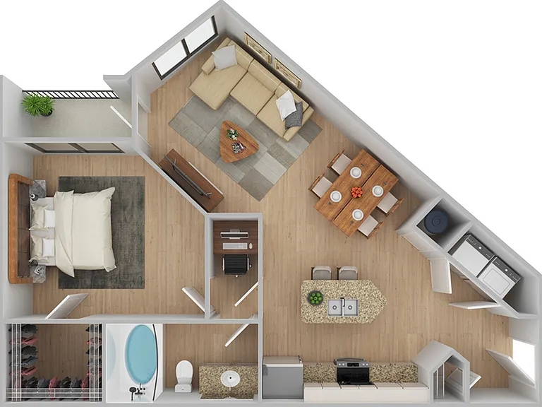 1 Bedroom | 1 Bath | 775 SF | Renovated 1 Bedroom | 1 Bath | 775 SF | Renovated
