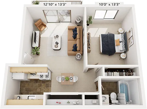 Floor plan One Bedroom