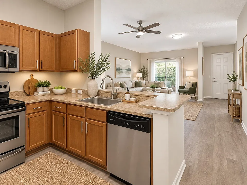 Step into the modern elegance of Delray Bay. This spacious kitchen features sleek appliances, ample storage, and an inviting atmosphere, making it ideal for culinary enthusiasts. Don't miss your chance to make this your home today!